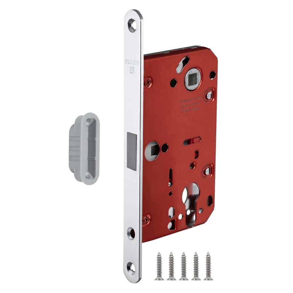 Фото Корпус врезного замка MAGNM85C-50/BL INOX CP-8 хром (блистер)