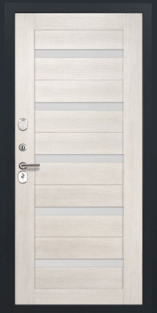 Входная дверь ДвериПРО Модель L-48 СБ-1 (ст. белое, 16мм, беленый дуб) DPRO196857 внутренняя сторона