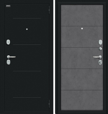 Дверь Браво Граффити-1 Букле черное/Slate Art