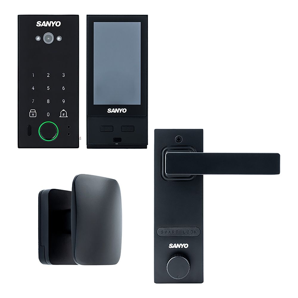 Фото Электронный замок Sanyo D600 Usmart Go DM70 с WiFi, с видеодомофоном, черный
