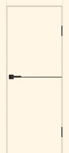 Межкомнатная дверь P-19 AL черный молдинг магнолия