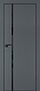 Межкомнатная дверь P-22  кромка ABS черная c 4-х ст. Графит матовый